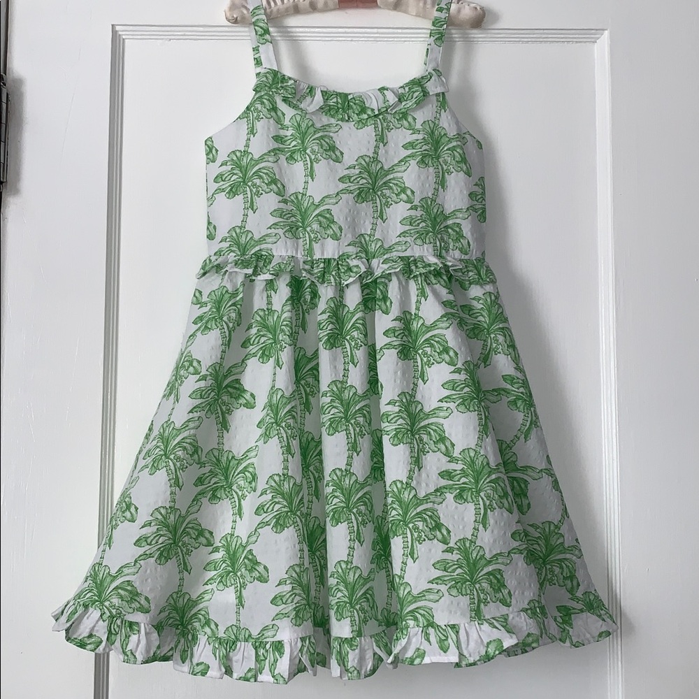 NWT Janie and Jack Palm Tree Ruffle Dress 6 Sundress